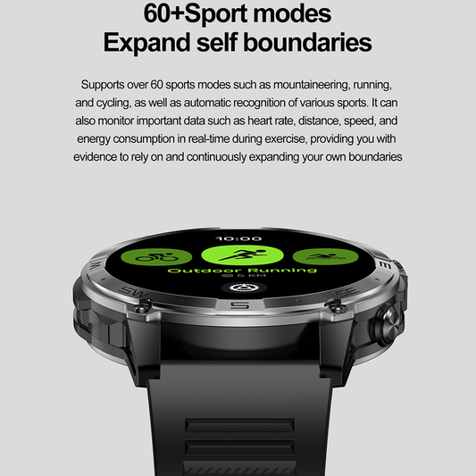 SENBONO smart watch HK08 GPS positioning air pressure compass bluetooth call message push large capacity battery men's outdoor smart watch