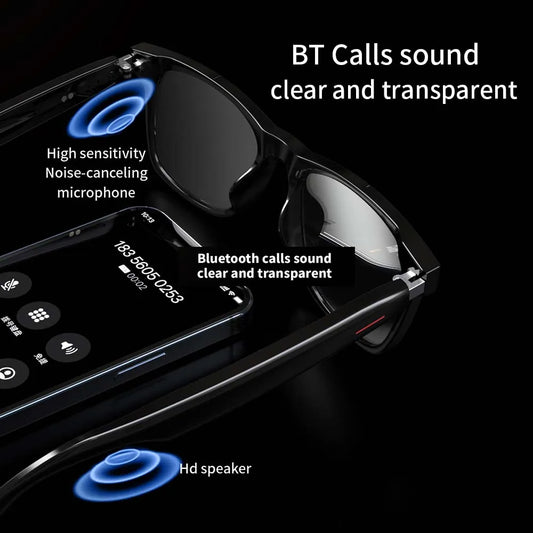 SENBONO Smart Glasses E13 Wireless BT 5.0 Sunglasses Outdoor Sport Hands-Free Call Music Headphone Anti-Blue Eyeglasses