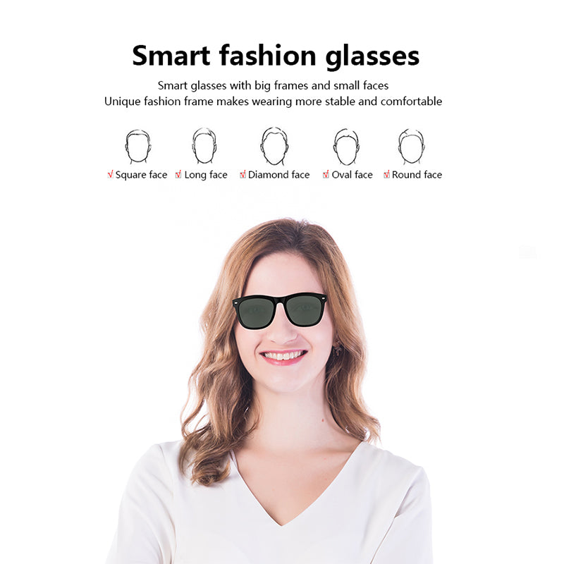 Smart Glasses For Adult BT Audio Sunglasses Polarized Lens Stereo Speaker  Clear Calls Voice 