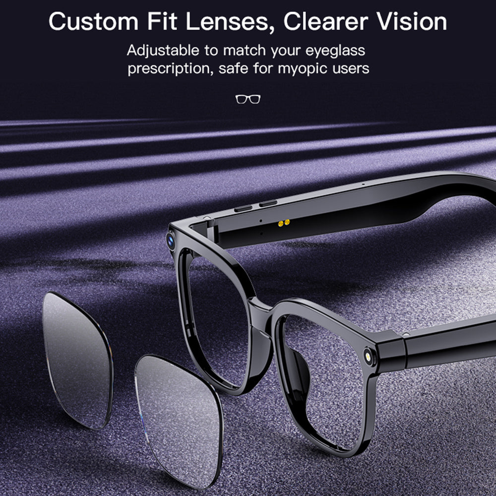 SENBONO M02S AI Smart Translation Glasses 8MP camera object recognition Real-time translation Comfortable to wear Video recording, photography and sports sunshine glasses
