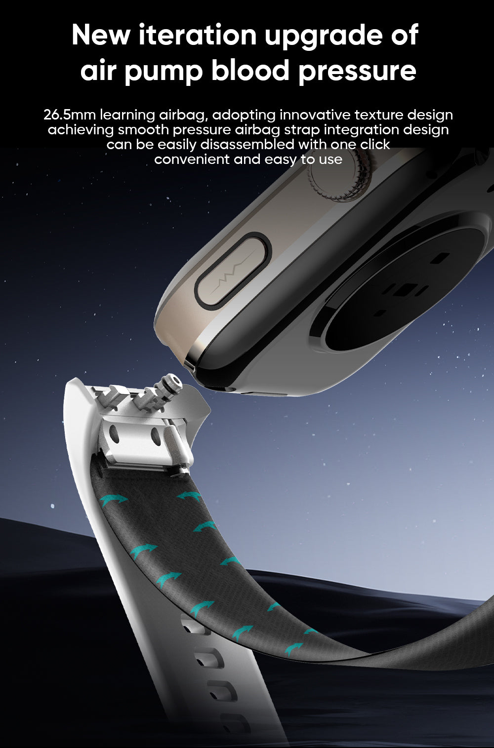 SENBONO MT115 smart watch integrates fitness tracking, wireless calling, air-pump blood pressure measurement, blood oxygen monitoring, and sleep monitoring functions, making it a health-focused smart watch suitable for both men and women.