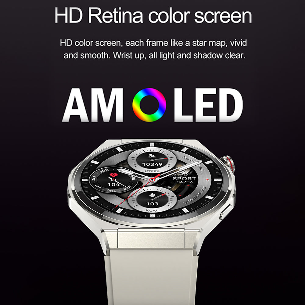 SENBONO HK5 Smartwatch 1.75 inches AEMLED HD Ultra-thin body Wireless calling NFC Heart rate  blood pressure health monitoring Waterproof sports smartwatches for men and women