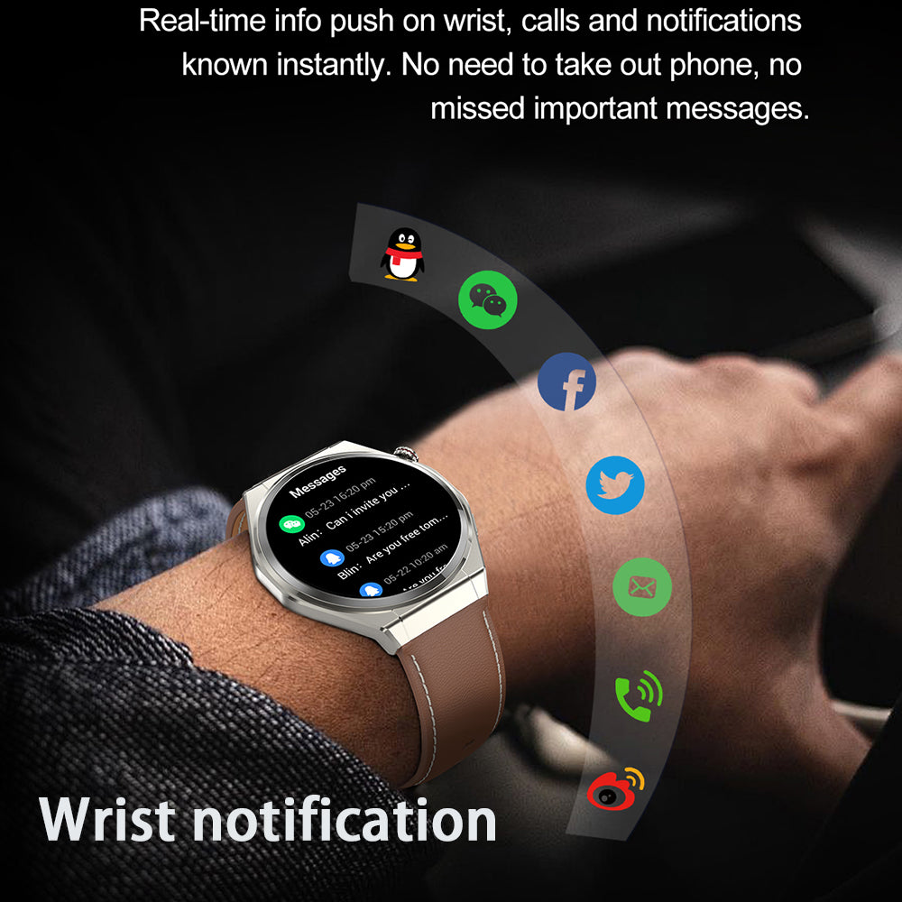 SENBONO HK5 Smartwatch 1.75 inches AEMLED HD Ultra-thin body Wireless calling NFC Heart rate  blood pressure health monitoring Waterproof sports smartwatches for men and women