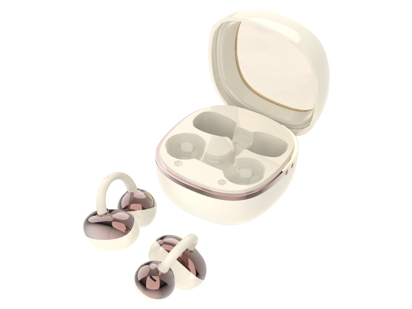 SENBONO Q11 Lightweight Clip-on Wireless Bluetooth Earphones - Open-ear design, stereo sound, high-definition calls, IPX4 waterproof and sweatproof, long standby time, low latency for gaming, compatible with both IOS and Android.