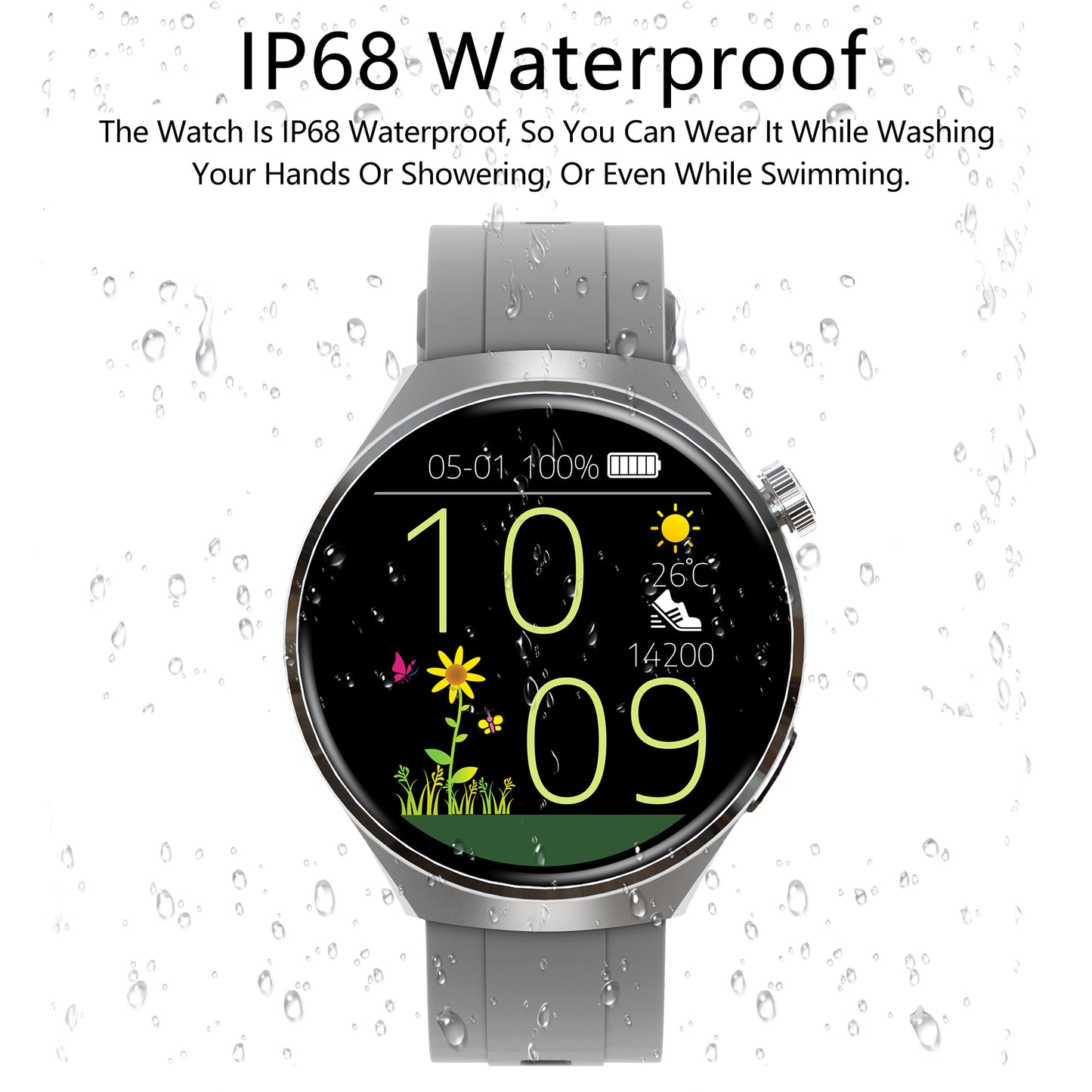 SENBONO V19 Smart watch Bluetooth wireless call 3D dial customized heart rate blood oxygen monitoring menstrual management sports outdoor smart watch