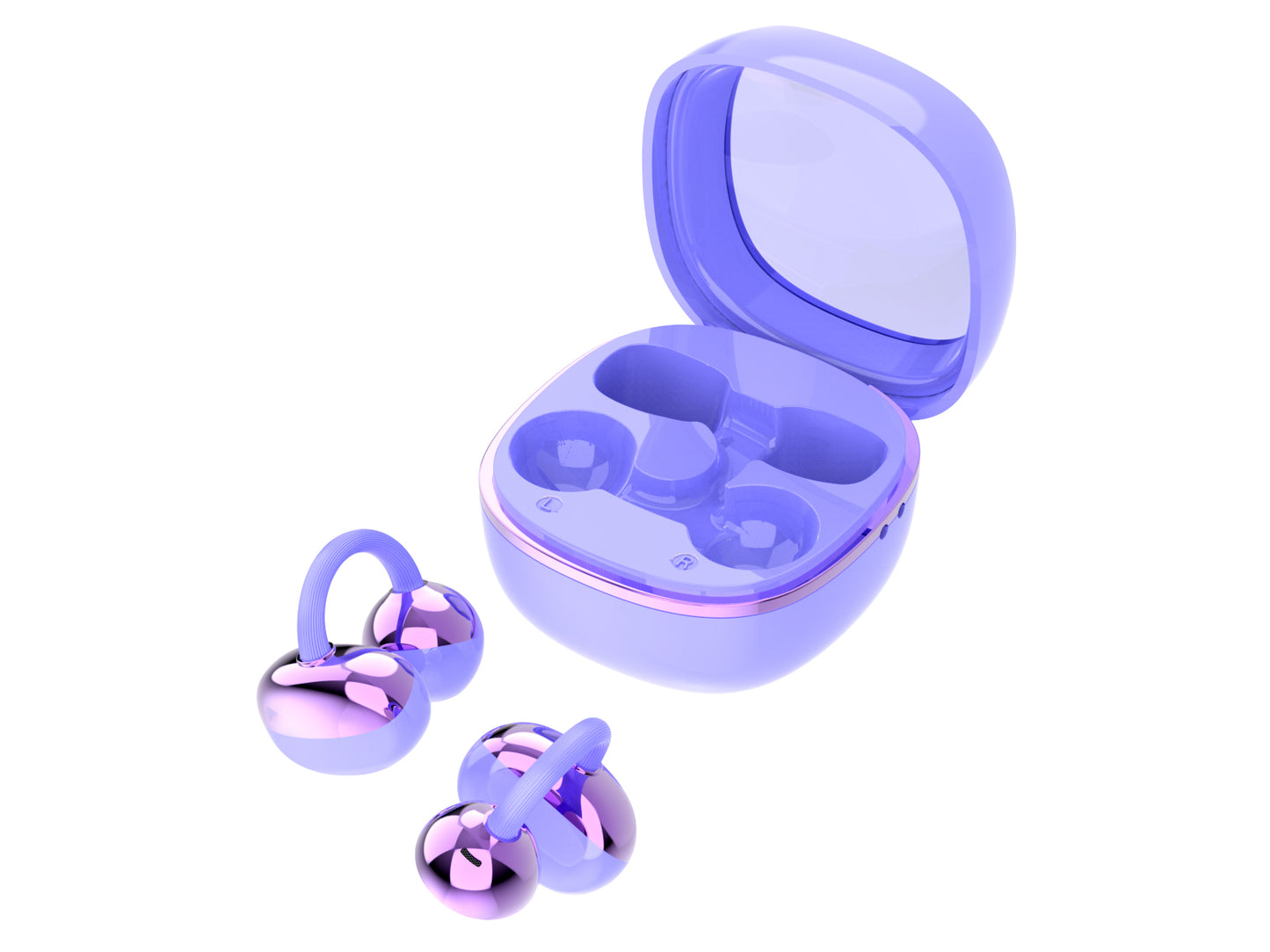 SENBONO Q11 Lightweight Clip-on Wireless Bluetooth Earphones - Open-ear design, stereo sound, high-definition calls, IPX4 waterproof and sweatproof, long standby time, low latency for gaming, compatible with both IOS and Android.