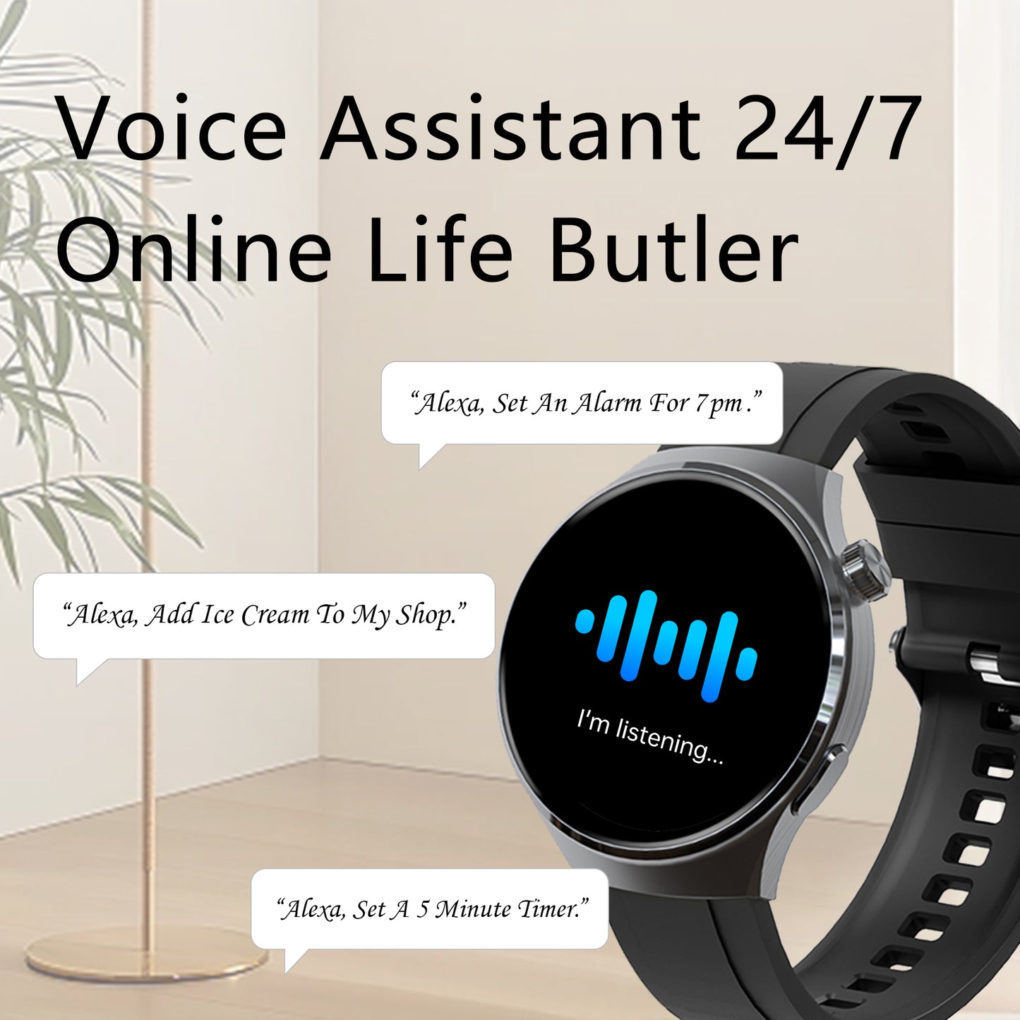SENBONO V19 Smart watch Bluetooth wireless call 3D dial customized heart rate blood oxygen monitoring menstrual management sports outdoor smart watch