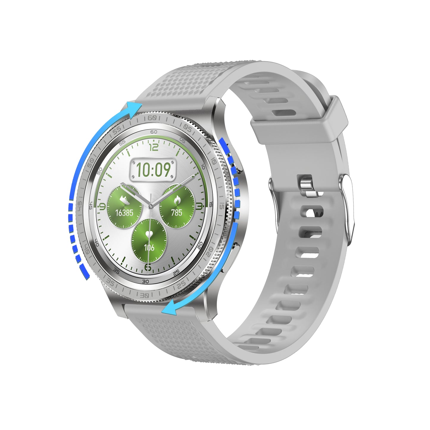 SENBONO D17 Smartwatch with rotating bezel, heart rate and sleep monitoring, wireless calling, IP68 waterproof, music control, men's smartwatch.
