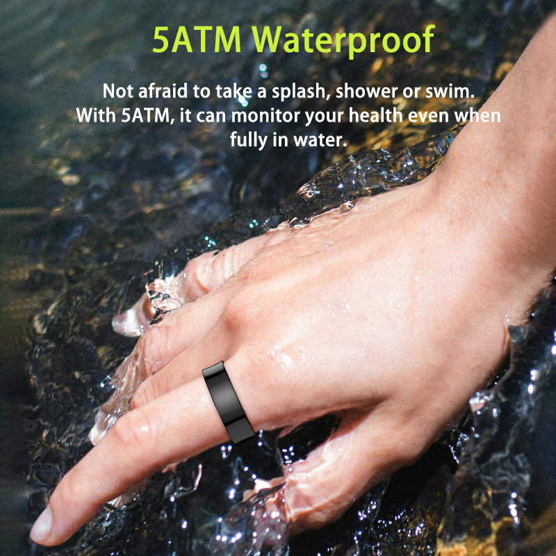 SENBONO R09 Smart Ring Health & Fitness Tracker with Heart Rate, Sleep Monitoring 5ATM Waterproof for Android & iOS