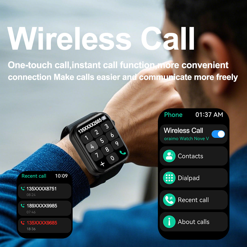 SENBONO P51 stylish Smartwatch can preview your phone's camera feed, is IP67 waterproof, allows remote photo taking, makes calls via Bluetooth, features over 100 sports modes, and supports video recording. It's a sports smartwatch.