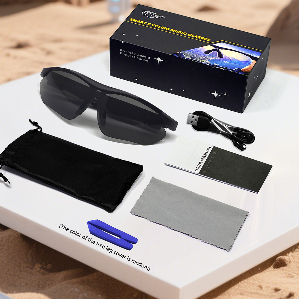 SENBONO Smart Glasses QYPRO3 color lenses volume control strong UV protection answer phone calls Bluetooth 5.4 sports smartglasses