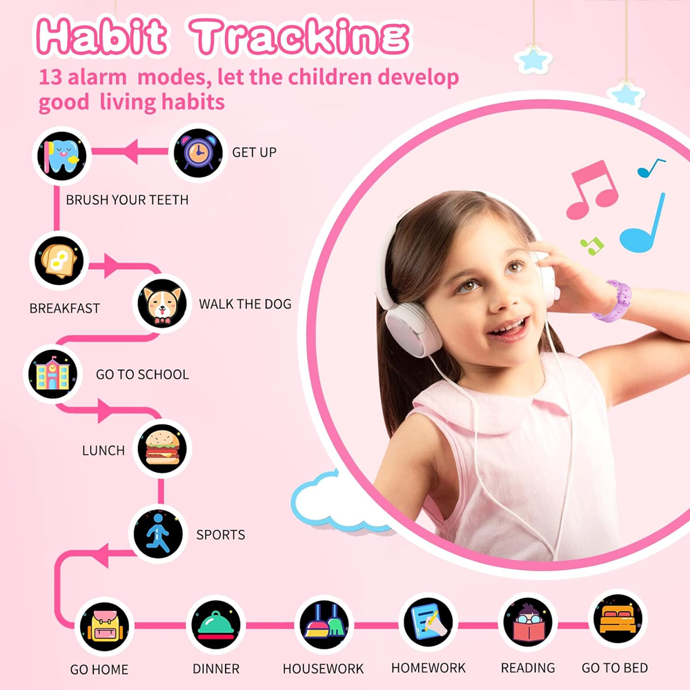 SENBONO smart children's M03 watch 1.8 inches, built-in camera, MP3 player, alarm clock, flashlight, children's story, learning words, children's smart watch