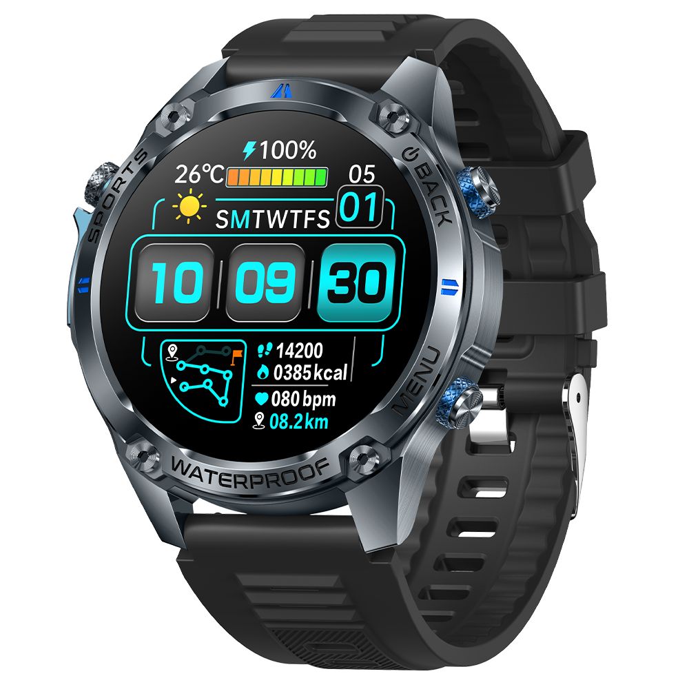 SENBONO Smart Outdoor Watch G100 Sports Watch 1.43 Inch GPS Bluetooth Calling Voice Assistant Remote Camera Fitness Tracker Smart Sports Glasses