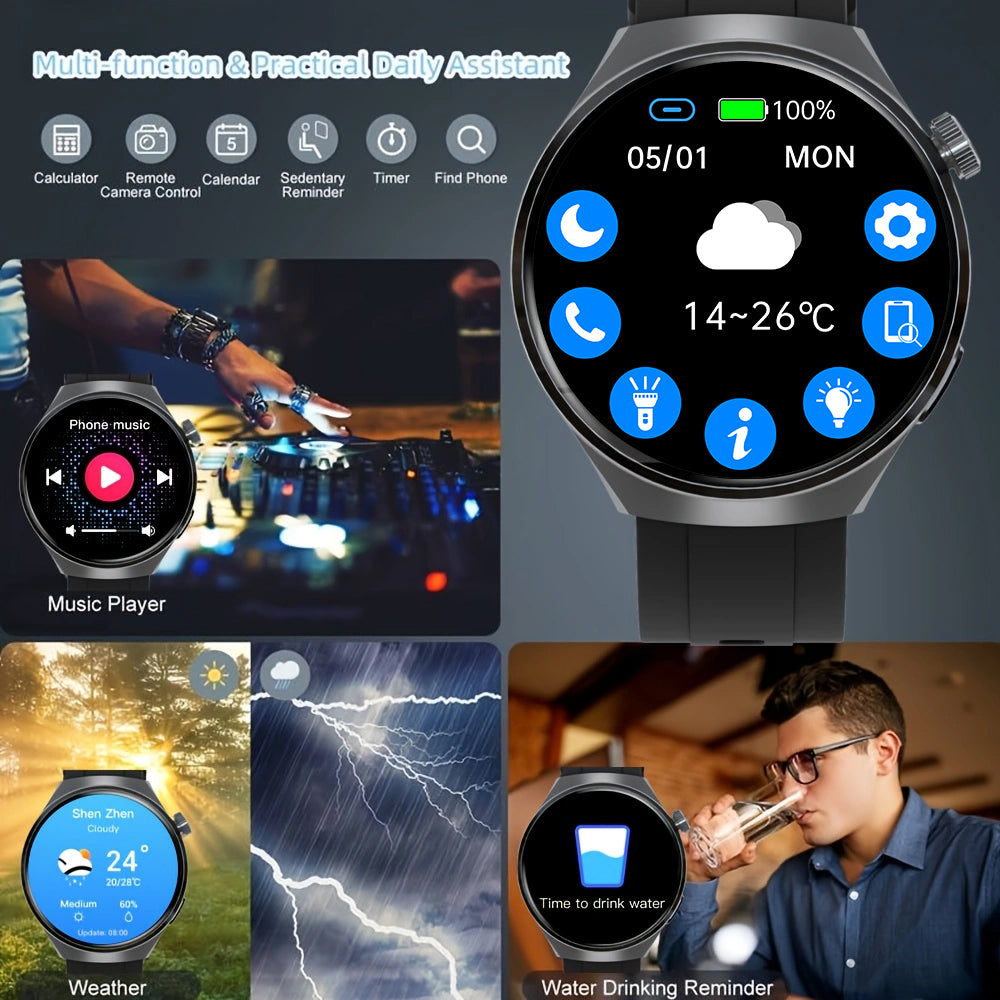 SENBONO v19Z Smart watch 3D dynamic dial IP68 waterproof Bluetooth call + 100 + sports mode heart rate blood oxygen multi-health monitoring