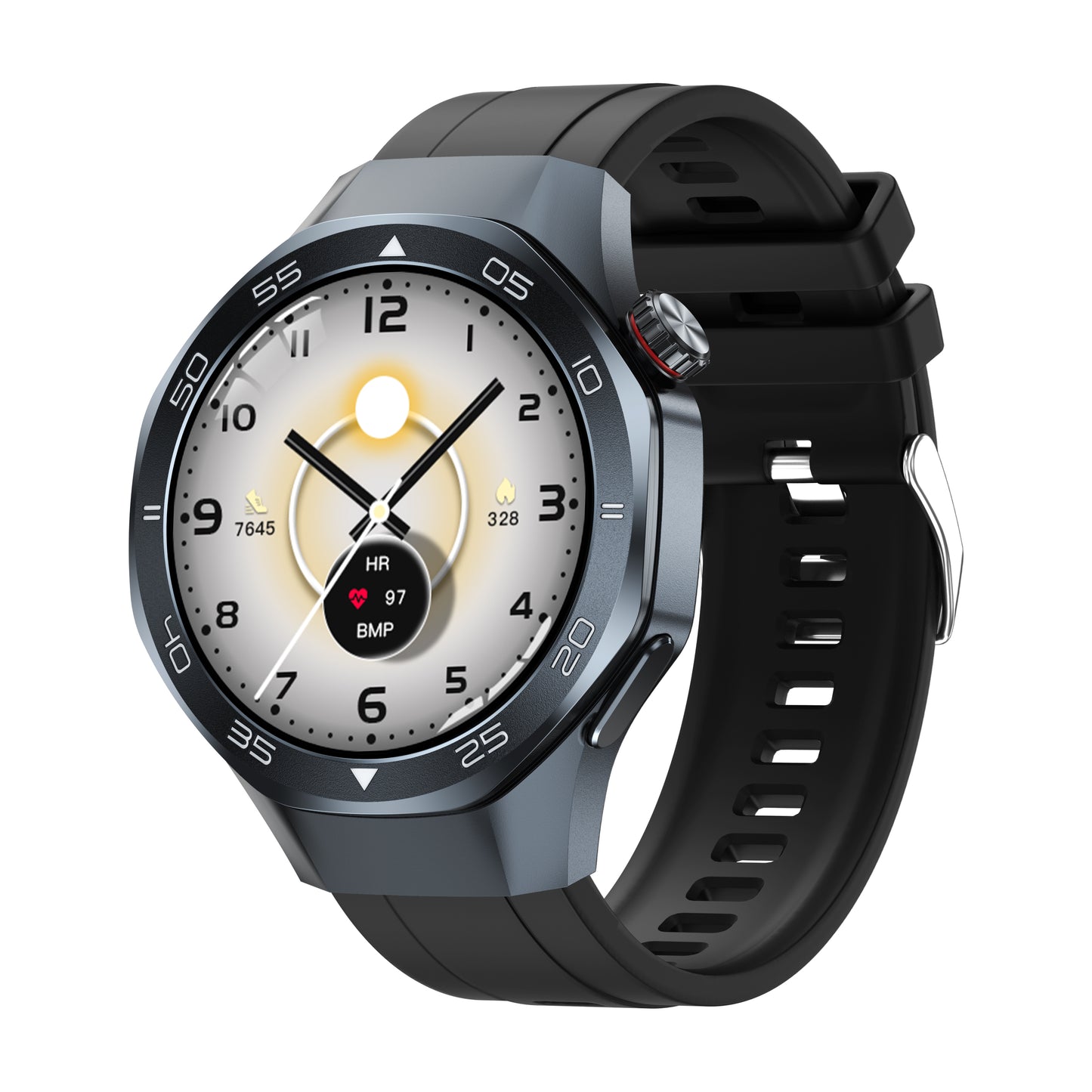 SENBONO Android Smartwatch damen C10 features GPS, a compass, wireless calling, heart rate and blood oxygen monitoring, multiple sports function modes, and a 1.53-inch IPS HD screen suitable for outdoor use.