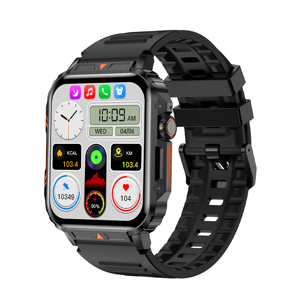 SENBONO Smartwatch L81 encoder 1.95 inches, supports heart rate Blood oxygen and other monitoring, step counting and other functions, two colors optional