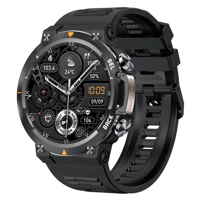 SENBONO MAX18 AMOLED Men's Smart Watch Bluetooth Call 410mAh Big Battery Fitness Tracker Sport Smartwatch for Men Android IOS