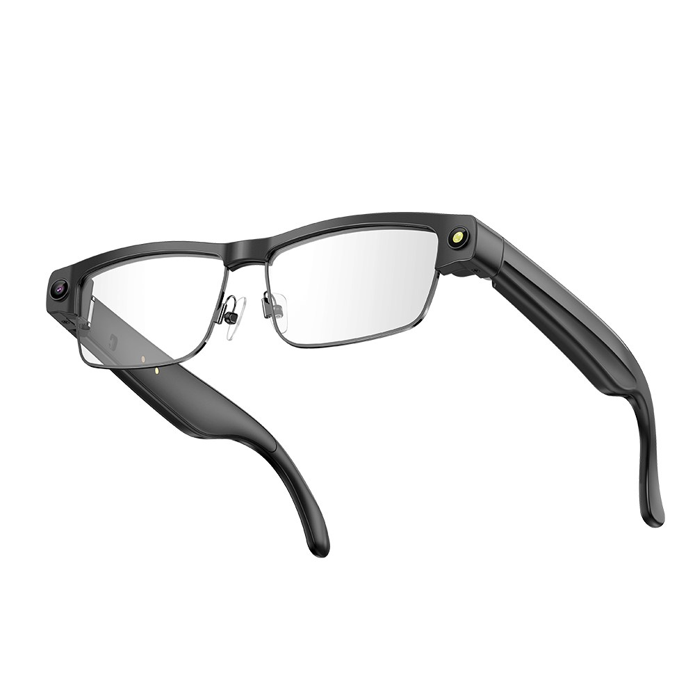 SENBONO L802 Smart AI Translation Glasses with 8MP Video Recording, Dual Microphones, Noise Cancellation, Bluetooth Call Recognition, WiFi Real-Time Transmission, Voice Assistant Sports Smart Outdoor Glasses