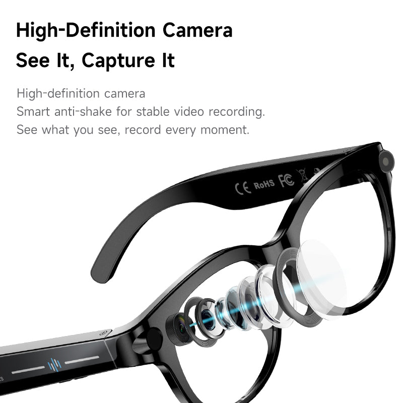 SENBONO M89 Smart Polarized Photochromic Glasses AI Real-time Translation HD Video Recording, Photography, Voice Assistant Type — Charging Unisex Color-Changing Smart Glasses