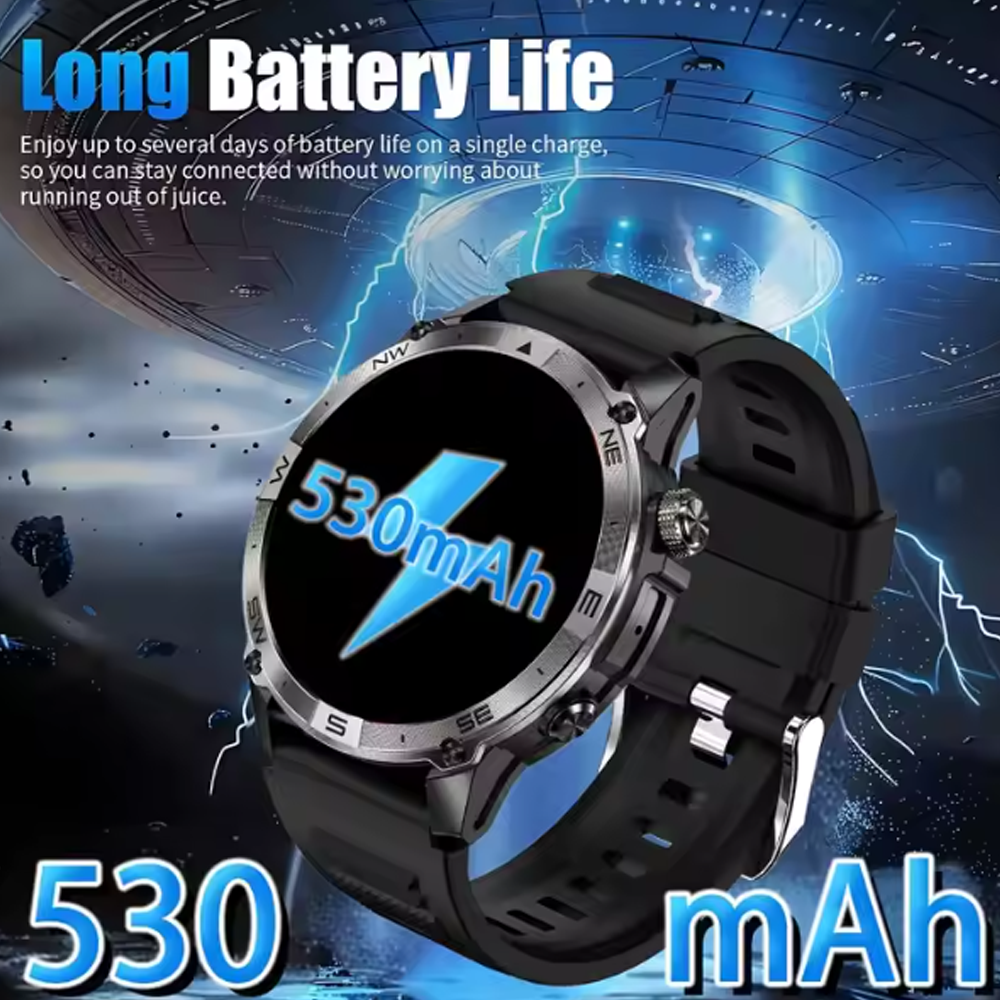 SENBONO smart watch HK08 GPS positioning air pressure compass bluetooth call message push large capacity battery men's outdoor smart watch