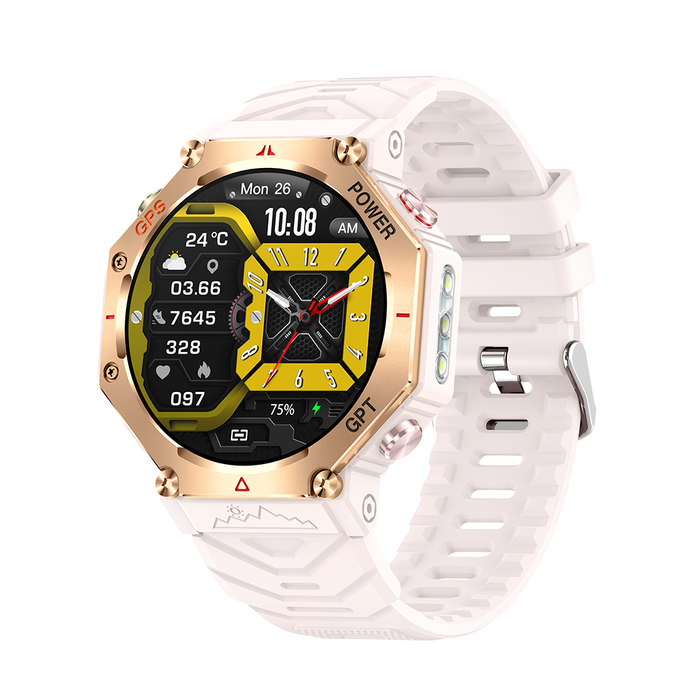 SENBONO Smartwatch KC91 supports AI voice assistant + AI watch face GPS positioning Bluetooth answering, health monitoring and other functions, and is a must-have item for outdoor activities.