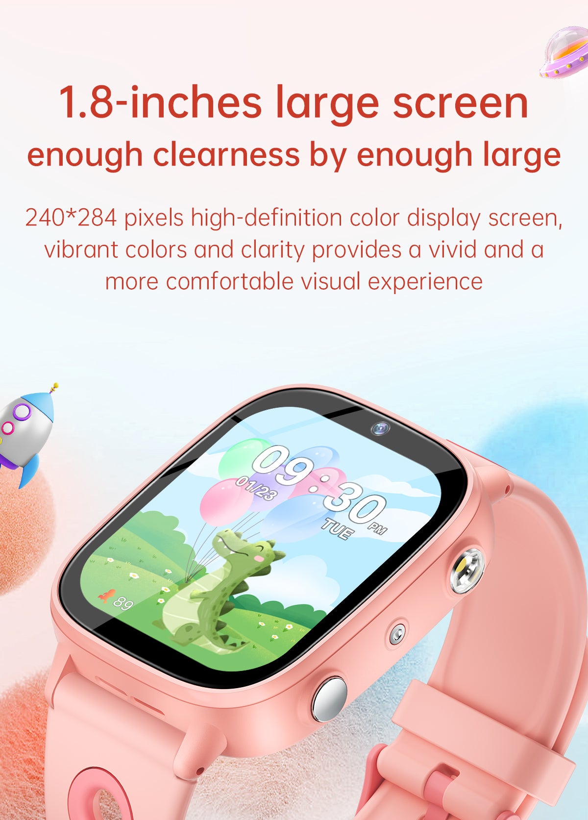 SENBONO smart children's M03 watch 1.8 inches, built-in camera, MP3 player, alarm clock, flashlight, children's story, learning words, children's smart watch
