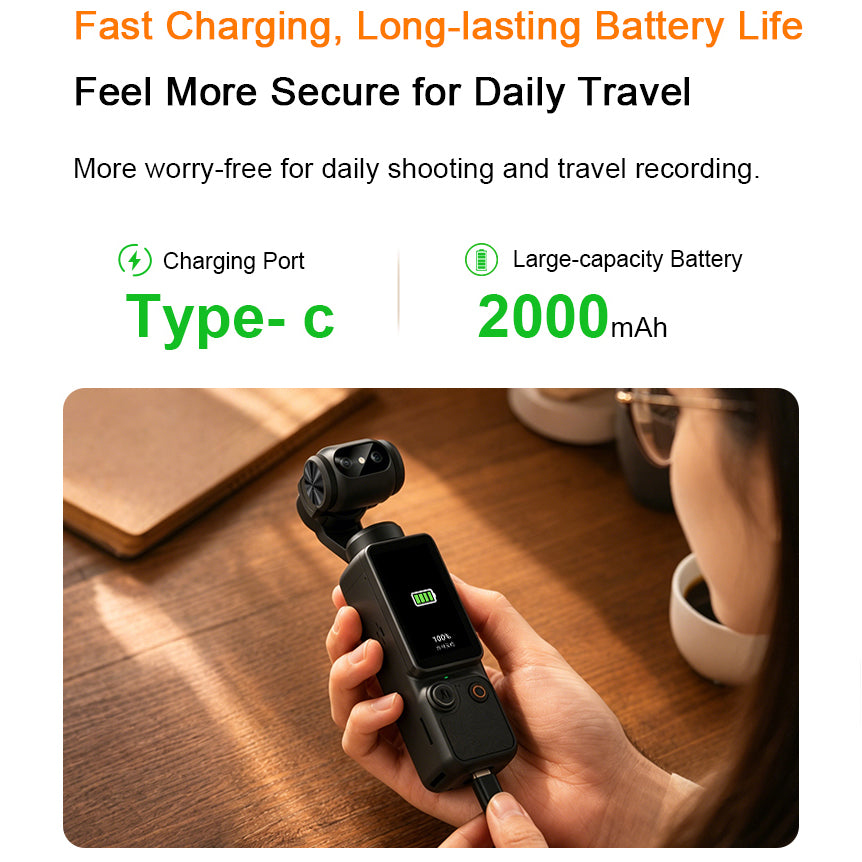 SENBONO A30 4K Ultra HD Pocket Camera Handheld Camcorder 180° Rotatable Lens 2000mAh Battery Support Photo and Video Recording Portable Digital Camera