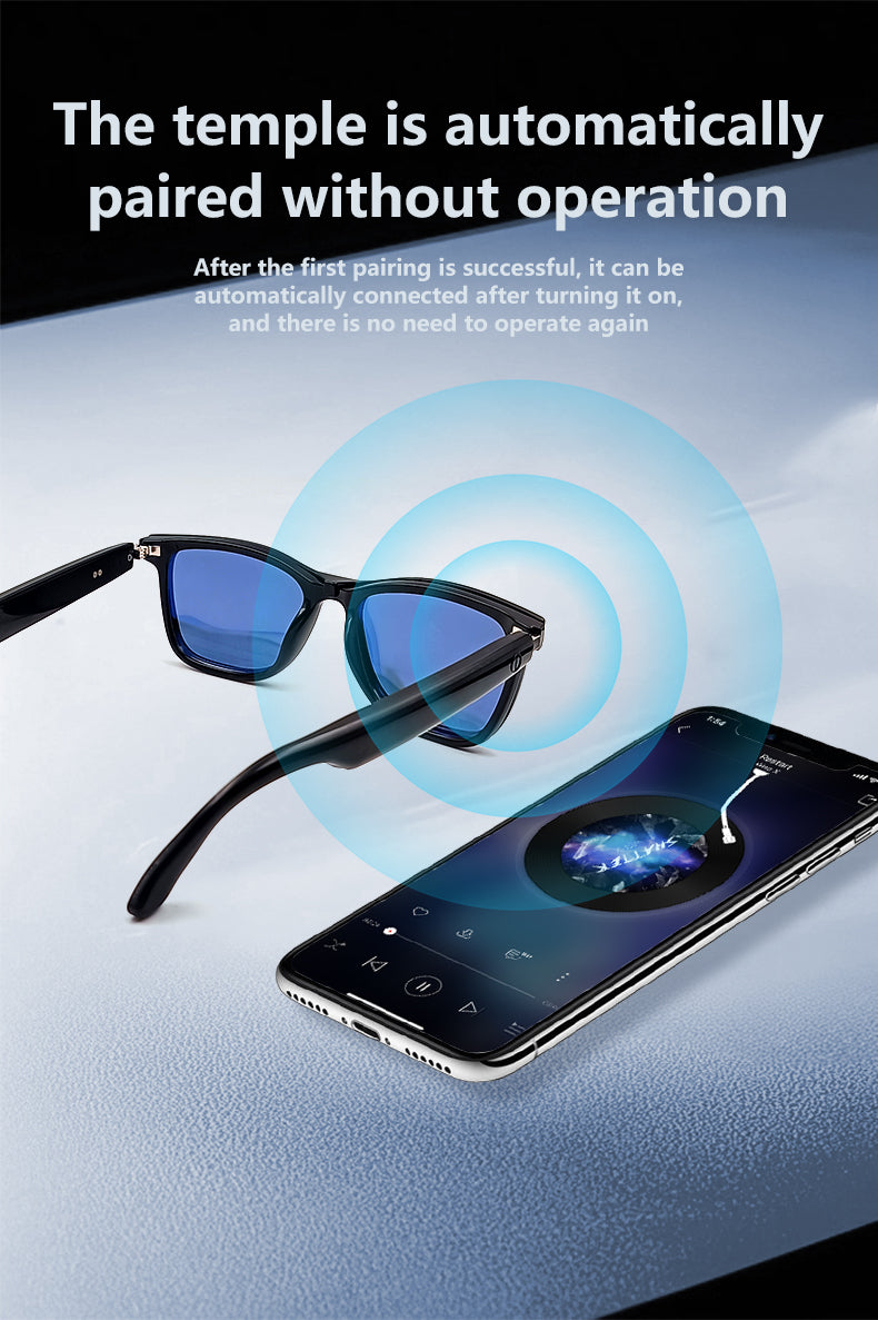SENBONO GS05 Smart Glasses Detachable colored sunglasses Music control and remote photo taking function Voice assistant best choice for fishing and mountaineering