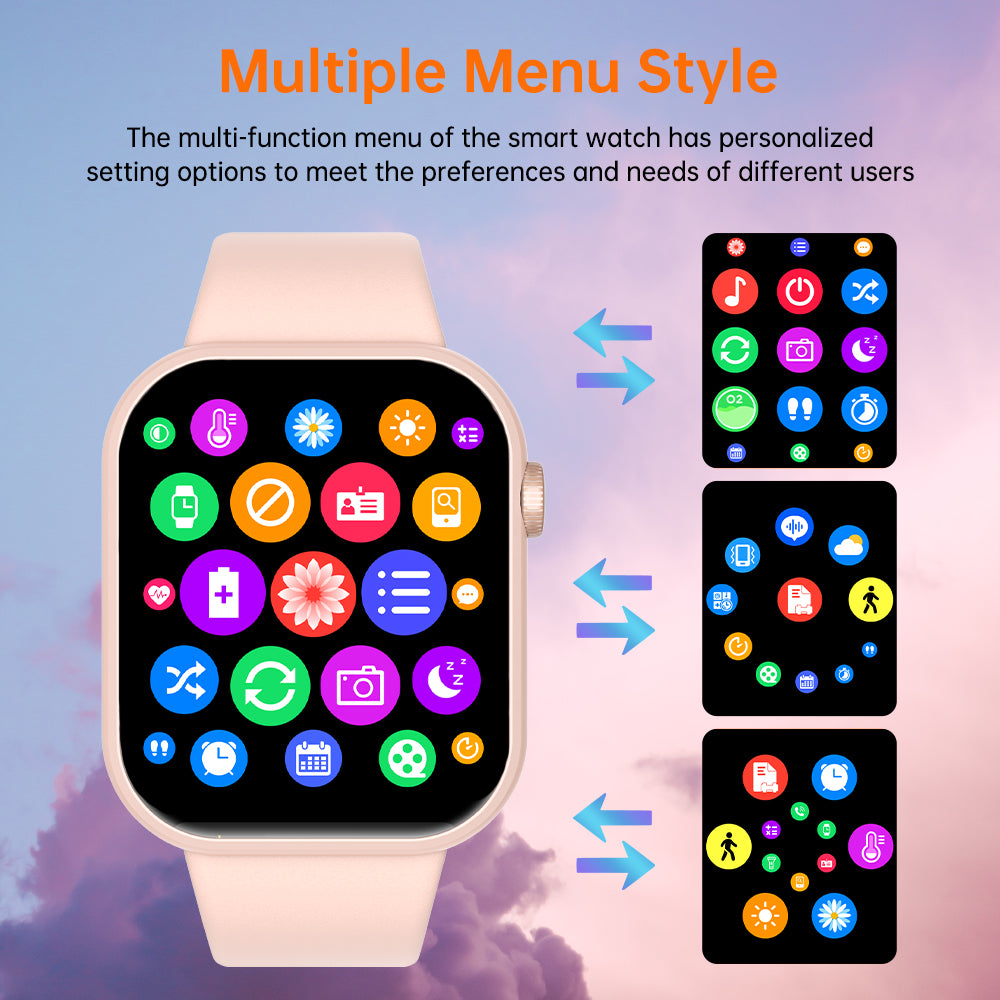 SENBONO Smartwatch life3 accurate heart rate/blood oxygen Monitoring ultra-long battery life + waterproof design, real-time running tracking and multi-sport mode recognition