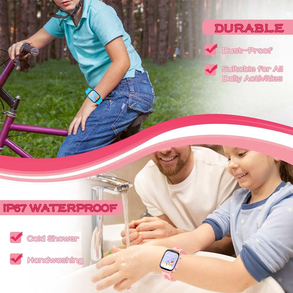 SENBONO smart children's M03 watch 1.8 inches, built-in camera, MP3 player, alarm clock, flashlight, children's story, learning words, children's smart watch