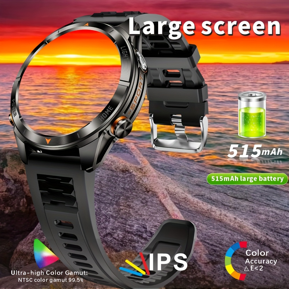 SENBONO KT80 Smartwatch 1.46-inch remote control camera full-screen touch heart rate blood oxygen pressure monitoring + exercise record + sleep / women's health management smartwatch