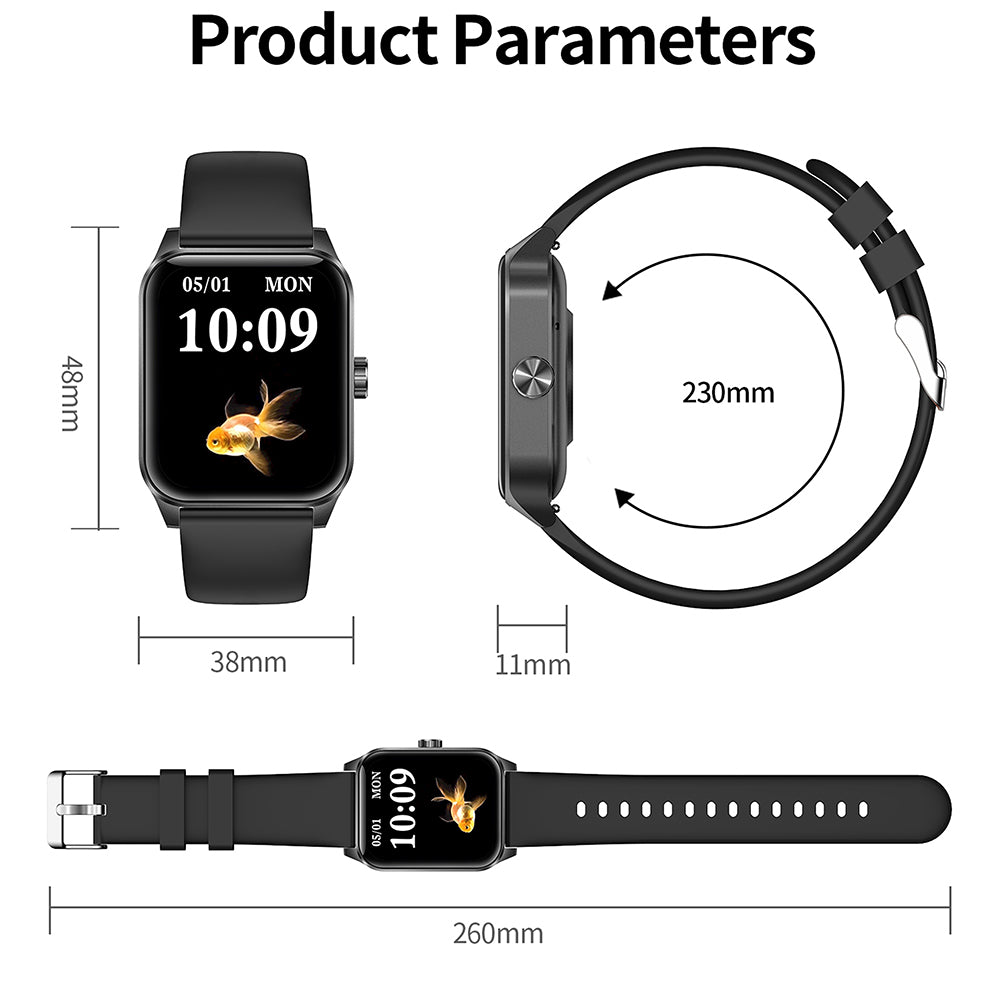 SENBONO Smart Watch V25Z Bluetooth Call 1.85 inches 240*284 HD large screen 3D dynamic dial 60HZ high refresh rate IP68 waterproof Daily use Message push Multiple health function monitoring