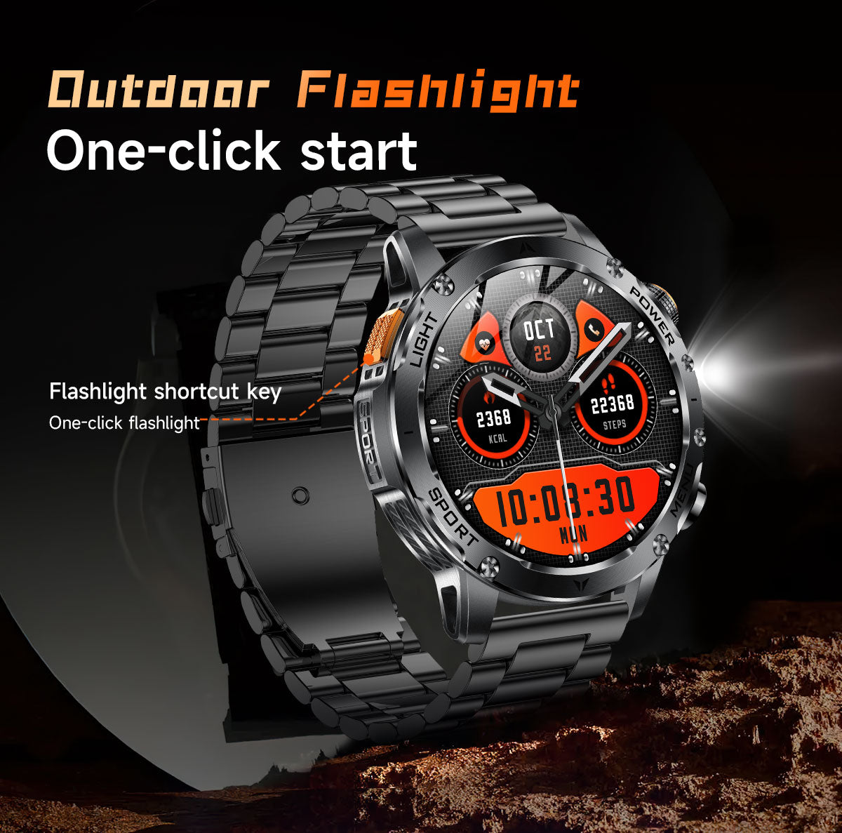 SENBONO smart watch AK87 wireless Bluetooth call 1.7 inches HD high resolution IP67 waterproof, heart rate blood oxygen infrared sensor to measure blood oxygen, richer UI scenes.