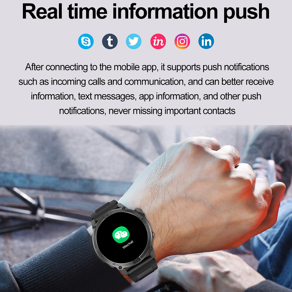 SENBONO smart watch HK08 GPS positioning air pressure compass bluetooth call message push large capacity battery men's outdoor smart watch