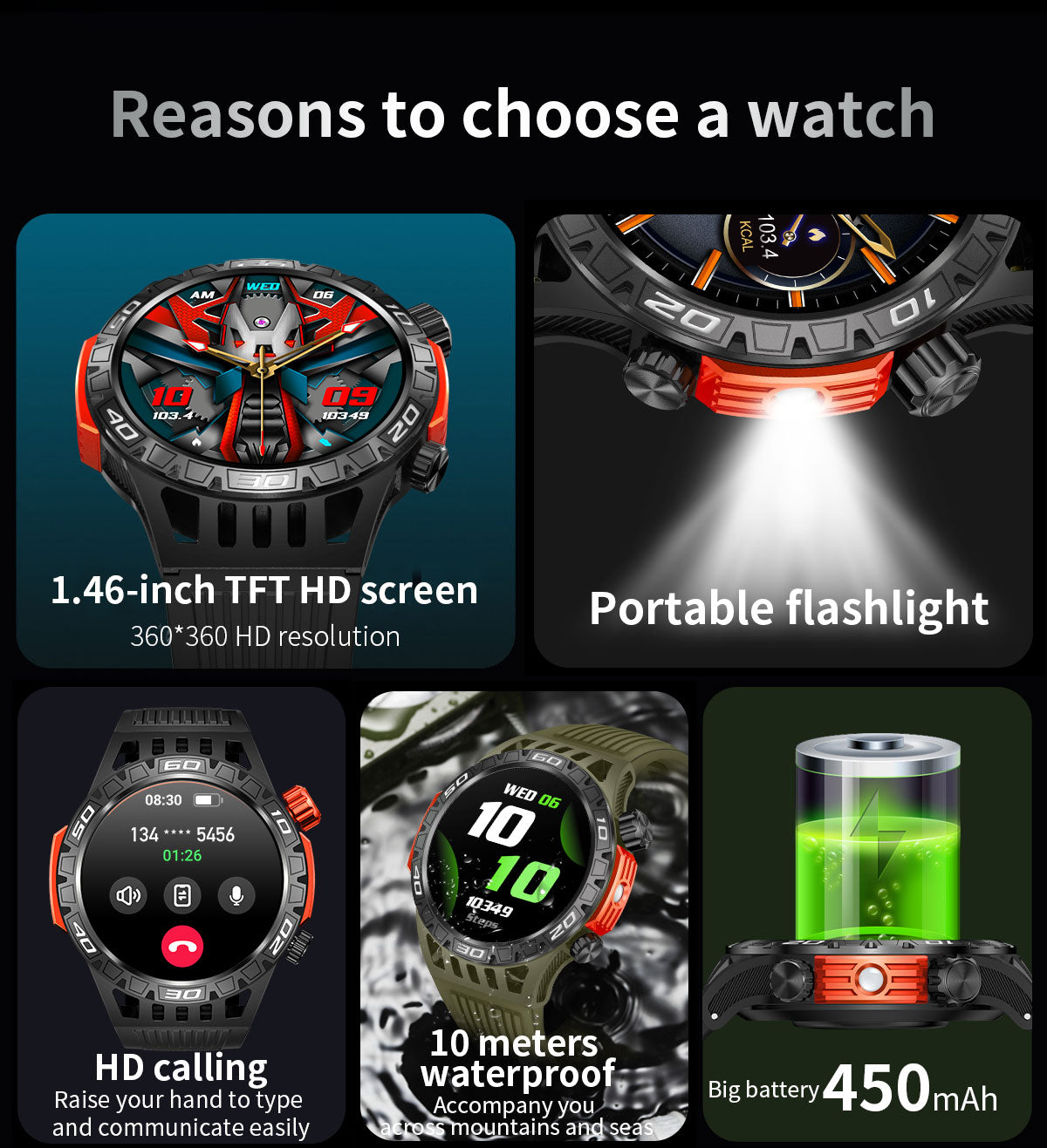 SENBONO HT22 Smart watch has practical Functions such as exercise recording Blood oxygen monitoring Weather query Music playback Payment schedule management etc Providing a one-stop experience