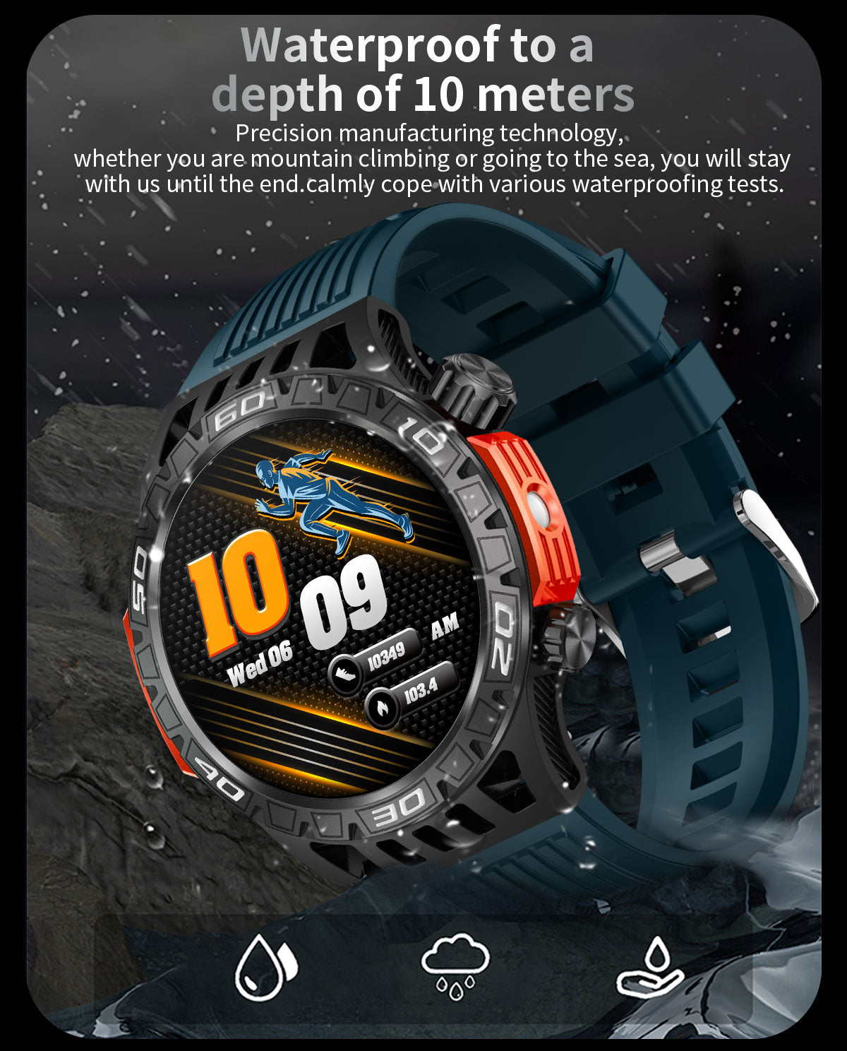 SENBONO HT22 Smart watch has practical Functions such as exercise recording Blood oxygen monitoring Weather query Music playback Payment schedule management etc Providing a one-stop experience