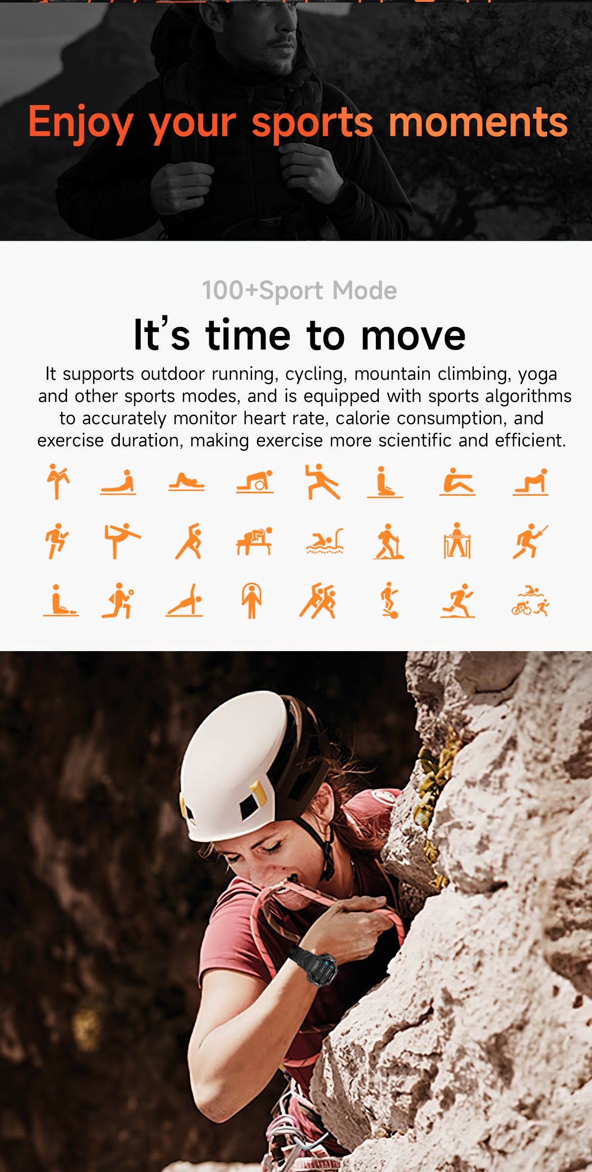 SENBONO Smartwatch KC91 supports AI voice assistant + AI watch face GPS positioning Bluetooth answering, health monitoring and other functions, and is a must-have item for outdoor activities.