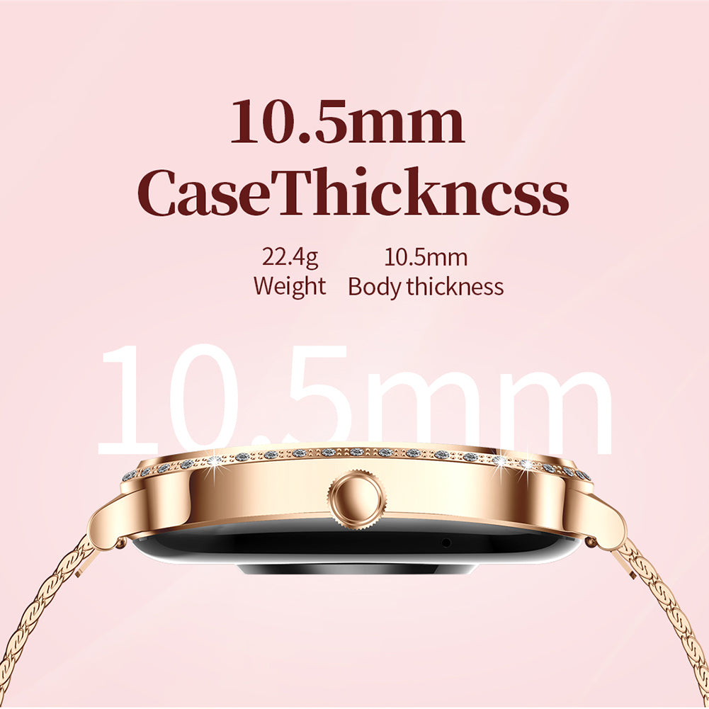 SENBONO women's smart watch MK88 is a health management assistant that integrates pedometer, heart rate detection, female physiological reminders, and multiple sports modes.