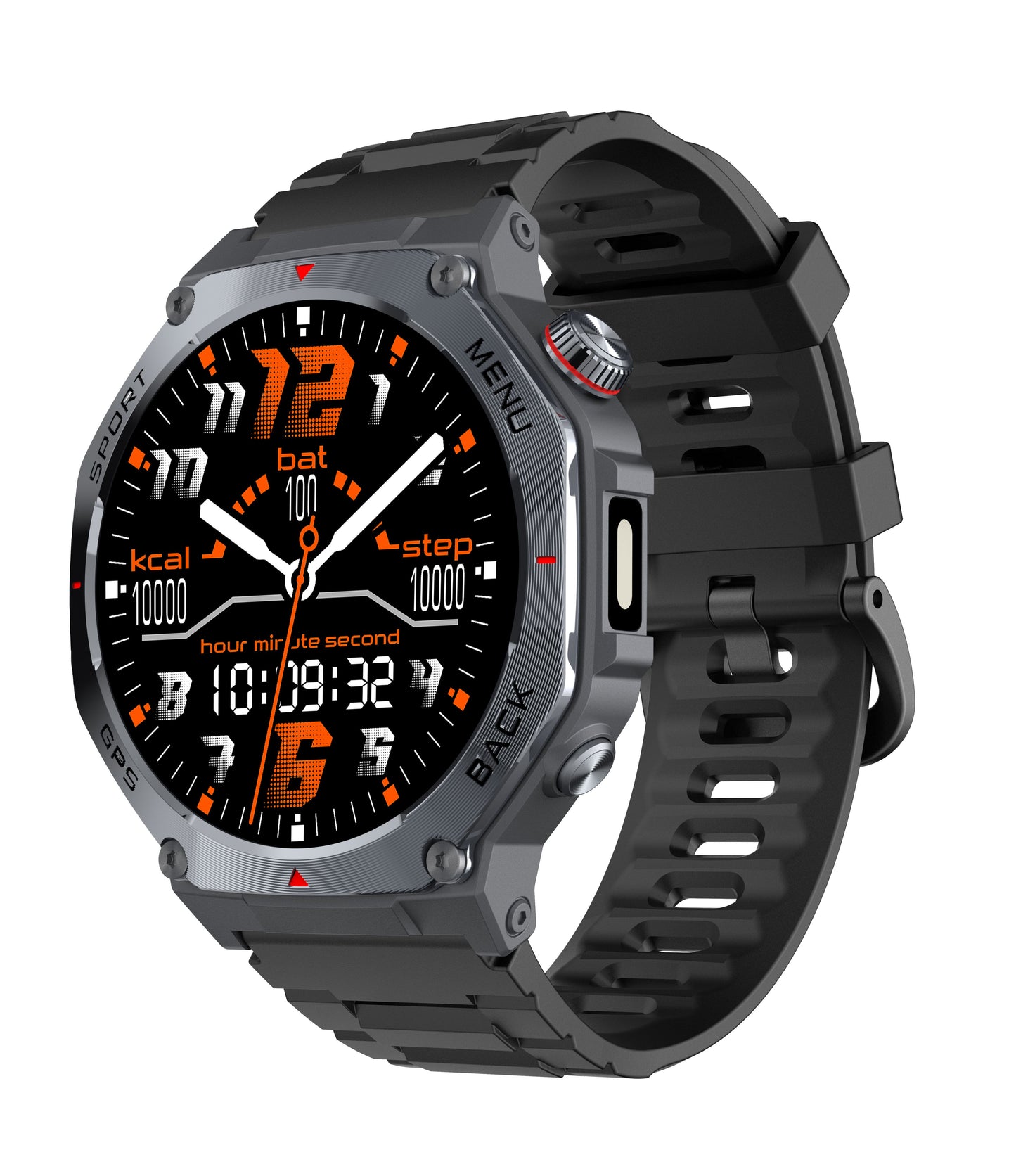 SENBONO Men's Smartwatch V20 with GPS + offline map 1.43-inch touchscreen dual-mode Bluetooth calling instant connection multiple sports modes Ideal for sports and fitness