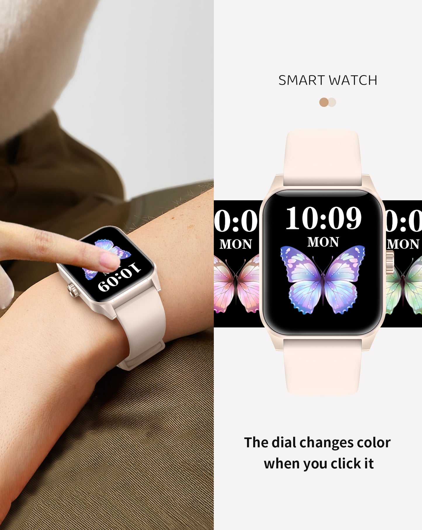 SENBONO Smart Watch V25Z Bluetooth Call 1.85 inches 240*284 HD large screen 3D dynamic dial 60HZ high refresh rate IP68 waterproof Daily use Message push Multiple health function monitoring