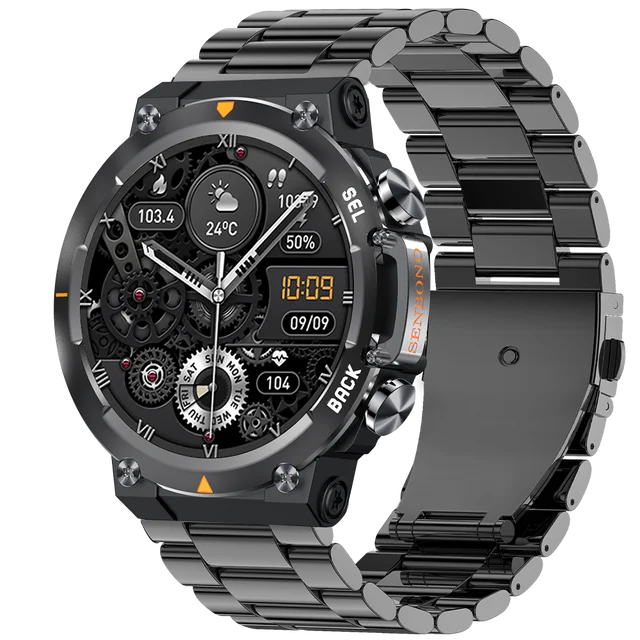 SENBONO MAX18 AMOLED Men's Smart Watch Bluetooth Call 410mAh Big Battery Fitness Tracker Sport Smartwatch for Men Android IOS