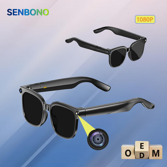SENBONO M02S AI Smart Translation Glasses 8MP camera object recognition Real-time translation Comfortable to wear Video recording, photography and sports sunshine glasses