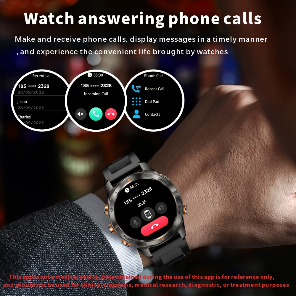 SENBONO KT80 Smartwatch 1.46-inch remote control camera full-screen touch heart rate blood oxygen pressure monitoring + exercise record + sleep / women's health management smartwatch