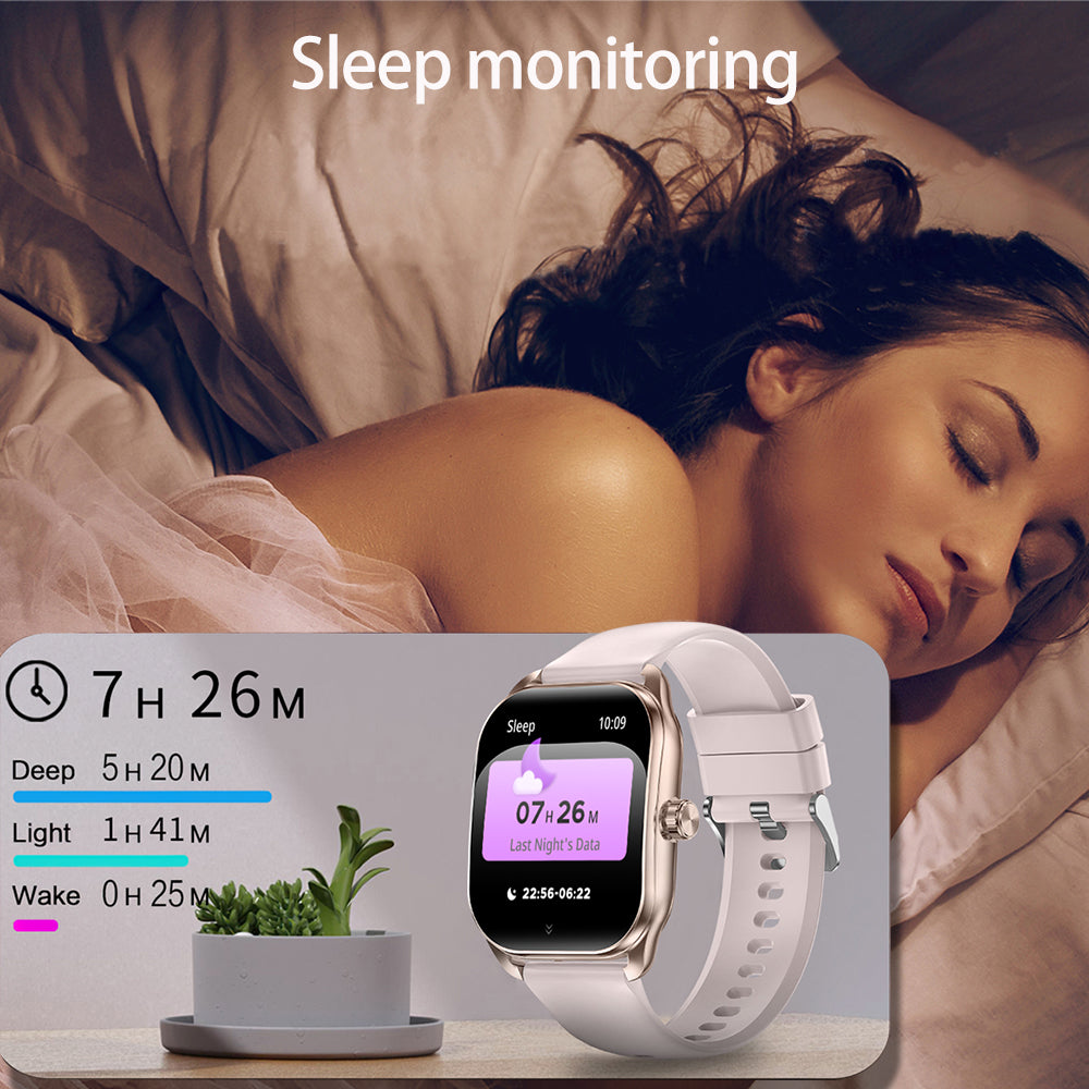 SENBONO Smartwatch JX629 curved 2.01-inch IPS screen 300mAh battery heart rate and blood oxygen monitoring Bluetooth 5.3+EDR compatible with Android and iOS