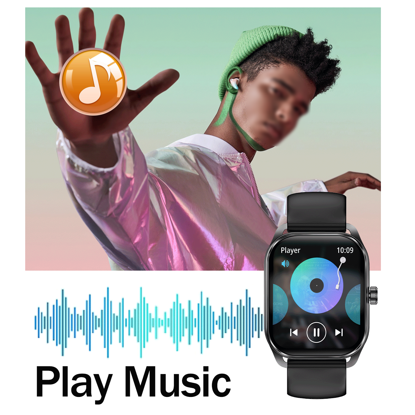 SENBONO Smartwatch JX629 curved 2.01-inch IPS screen 300mAh battery heart rate and blood oxygen monitoring Bluetooth 5.3+EDR compatible with Android and iOS