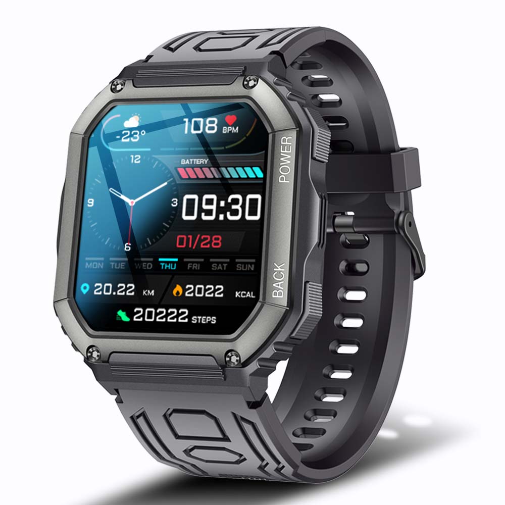 SENBONO C20S New Smart Watch Men Big Battery Music Play Fitness Tracker Bluetooth Dial Call Sport Smartwatch Men for IOS Android
