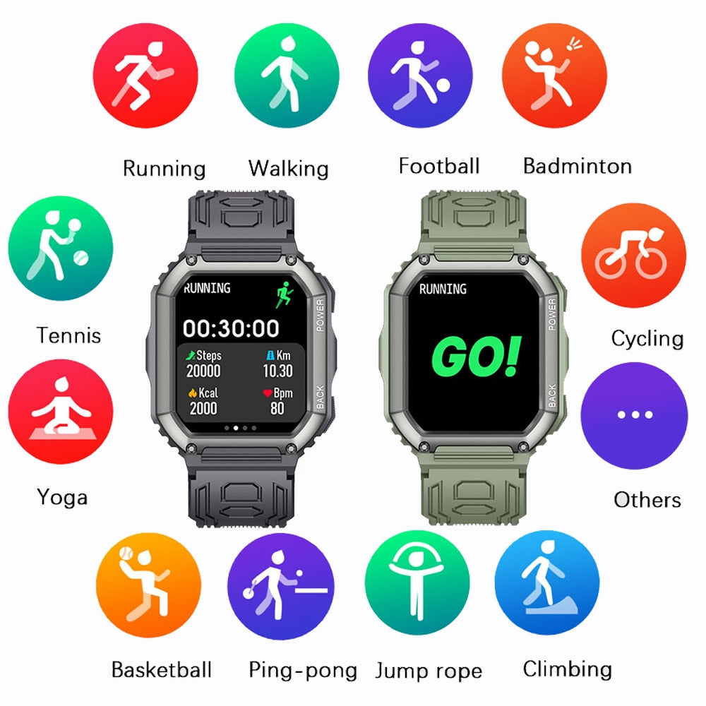 SENBONO C20S New Smart Watch Men Big Battery Music Play Fitness Tracker Bluetooth Dial Call Sport Smartwatch Men for IOS Android