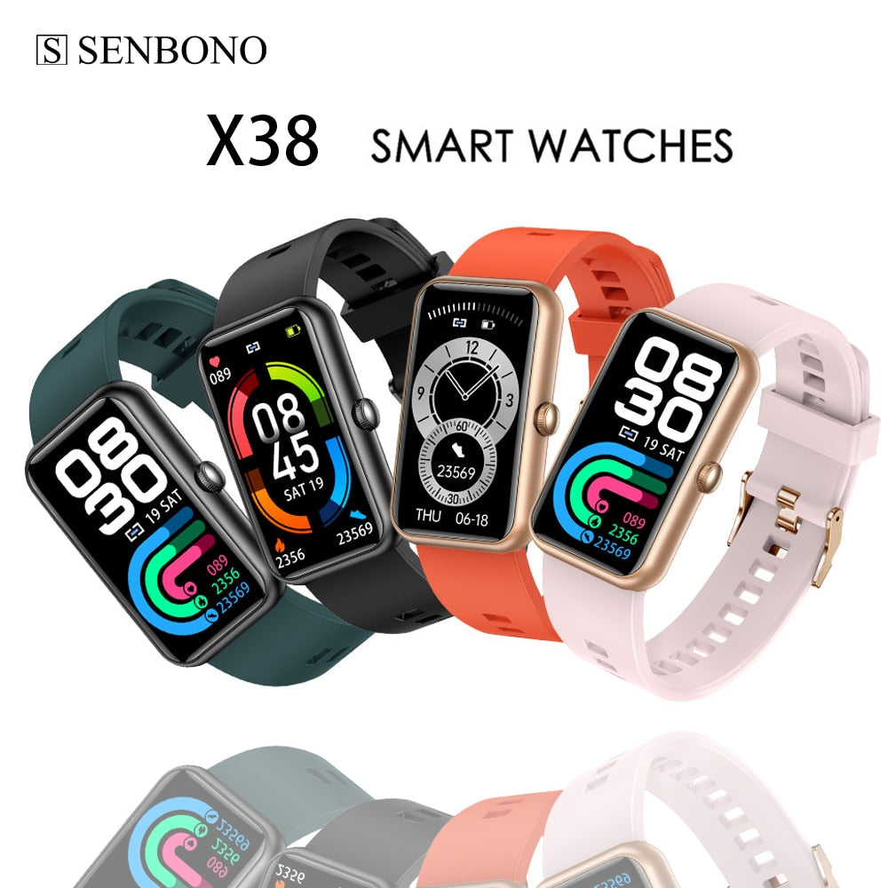 Smart Watch Blood Pressure Smartwatch Women's Square Watch Monitor Fitness  Tracker Reloj Inteligente Mujer Sport For Android Ios